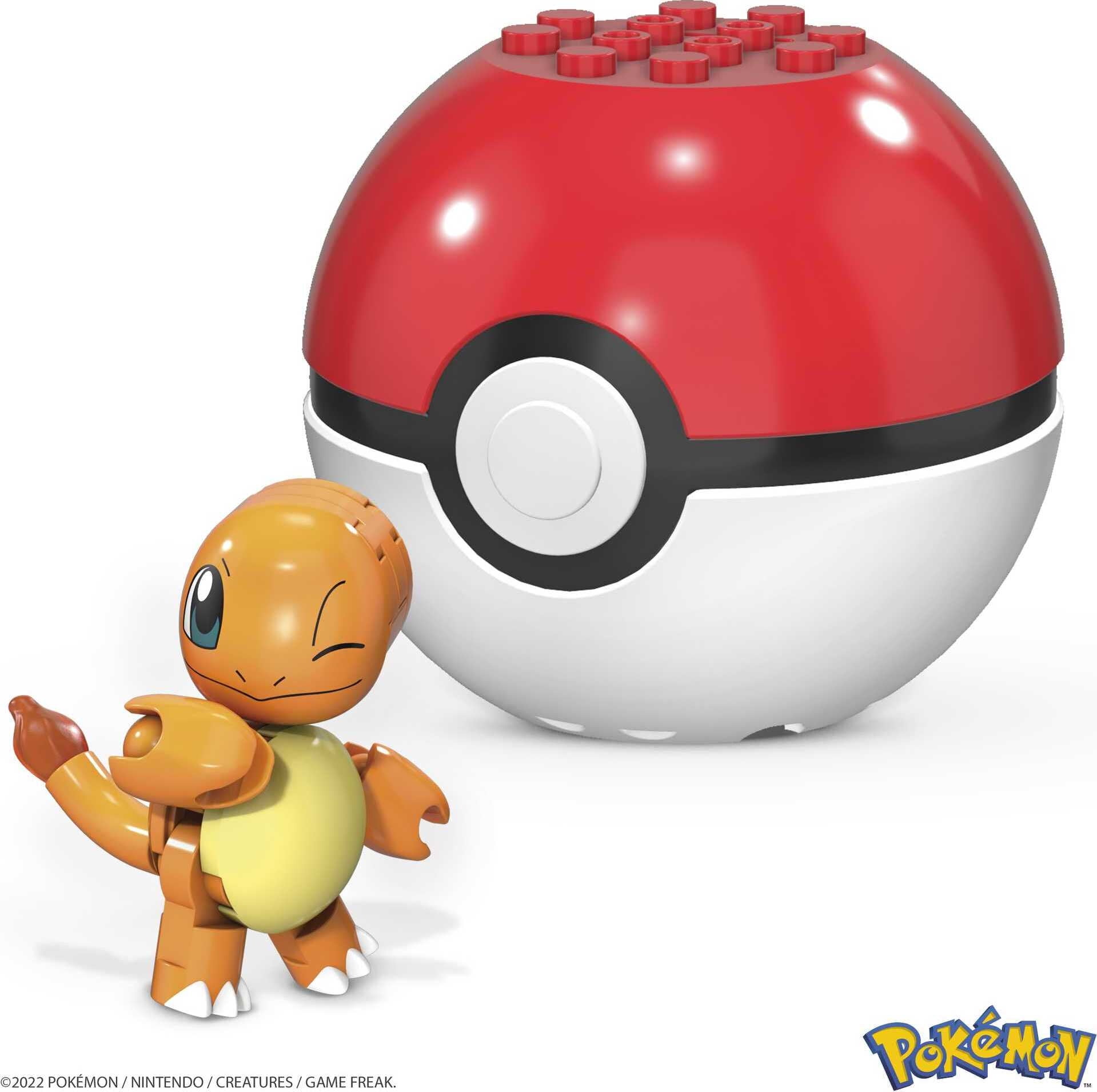 Mega Pokemon Charmander Posable Action Figure Pokeball 16 Piece Buildi