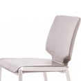 thumbnail image 4 of Cid Fiji 18 Inch Stackable Dining Chair Set of 2 Light Gray Vegan Leather, 4 of 6