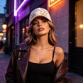 thumbnail image 2 of Levmjia Women Baseball Hat Soft Cotton Floral Embroidery Print Breathable Sun Cap Daily Commute Outdoor Walking Travel Casual Fashion UV Protection, 2 of 2