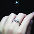 thumbnail image 2 of 0.60 Cts Cubic Zirconia / Sterling Silver 925 Ring / Rhodium plated Nickel-Free / MadDuckJewels RG1563 / Thailand Jewelry, 2 of 4