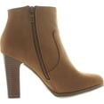 thumbnail image 2 of Top Moda Oscar-1 Women's high top ankle side zip chunky heels Nubuck booties, 2 of 4