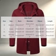 thumbnail image 3 of Ceisia Men's Solid Hooded Wool Blend Coat Zip Button Hybrid Windproof Long Sleeve Outerwear Gift, 3 of 8