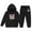 Black, variant on Toddler Girls Outfit Sets Kids 2025 New Year Printing Middle And Large Long Sleeved Letter Print Hooded Top Sweater Pants Set,2-Piece,Size 2-13Y