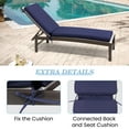 thumbnail image 4 of Pellebant Outdoor Chaise Lounge Cushion in Navy Blue, 4 of 7