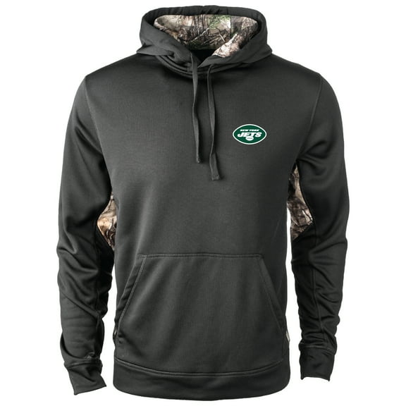 Men's Dunbrooke Black New York Jets Ranger Real Tree Camo Hoodie