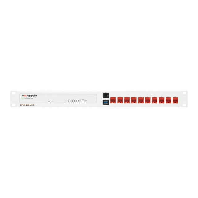 Rackmount.IT RM-FR-T10 - Rack mounting kit - RJ-45 X 11 - RAL 9003, signal white - 1U - 19" - for Fortinet FortiGate 60E, 61E