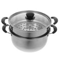thumbnail image 1 of CIMAXIC Stainless Steel Stock Pot Practical Household Kitchen Food Cooking Steam Pot,7.87"X7.87"X6.69", 1 of 5