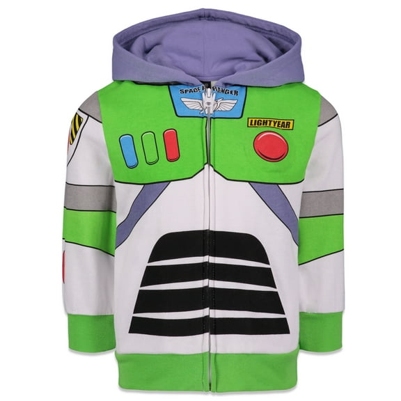 Disney Pixar Toy Story Buzz Lightyear Big Boys Fleece Zip Up Hoodie Toddler to Big Kid