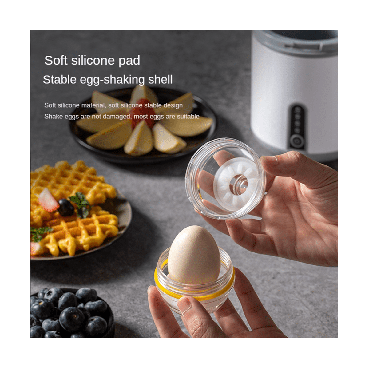Electric Egg Mixer Egg Shaker Golden Egg Maker Automatic Mixing of Egg White and Yolk Kitchen Supplies Egg Homogenizer B