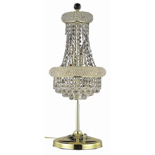 Elegant Lighting Primo 26" 6 Light Spectra Crystal Table Lamp