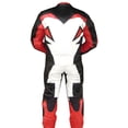 thumbnail image 2 of Shelter 335R-4XL 4XL Size Motorcycle Riding Racing Leather Track Suit with Padding New Red, White & Black - 2 Piece, 2 of 3