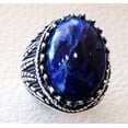 thumbnail image 5 of Sodalite Mans Ring, Natural Blue Sodalite, Unisex Ring, Oxidized Silver Jewelry, 925 Silver Ring, Birthday Gift, Heavy Men Ring, Arabic Design, Ottoman Style Ring, Christmas, Turkey Mens Signet Ring, 5 of 6