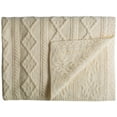 thumbnail image 5 of SAOL 100% Merino Wool Aran Cable Knitted Throw Blanket 40in x 60in Made In Ireland, 5 of 6