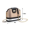 thumbnail image 5 of XB Plaid Leather Shoulder Handbag Crossbody Bucket Bag Top Zip Shoulder Purse Dome Messenger Bags, 5 of 5