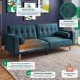 thumbnail image 2 of Sofá Cama Makora Merlak Olivo Velvet 3 Posiciones con Soft Foam Reclinable, 2 of 10