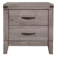 thumbnail image 2 of Lexicon Woodrow 2-Drawers Contemporary Wood Nightstand in Gray, 2 of 6