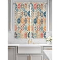 thumbnail image 3 of Living Room Curtains 72 Inches length, Boho Morocco Window Treatment Curtain Drapes, Retro Farmhouse Ethnic Neutral Aesthetic Light Filtering Drapes for Bedroom Laundry Room, 52"x72", 2 Panels, 3 of 7