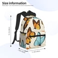 thumbnail image 2 of Disketp Butterflies Mochila Ligera Clásica con Múltiples Bolsillos, Mochila Casual para Hombre y Mujer, Ideal para Escuela, Trabajo y Viajes, 2 of 6