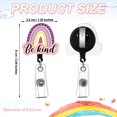 thumbnail image 2 of Simple hand painted rainbow, easy pull acrylic buckle, easy pull retractable and rotating badge reel, 2 of 5