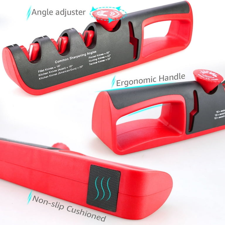 4 In 1 Adjustable Angle Kitchen Knife Sharpener whetstone Professional Sharpeners  Knives Blades Sharpening Chef tool