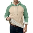 thumbnail image 2 of CharmCyan Fleece Lined Hooded Sweatshirt for Men and Women Warm Pullover Hoodie with Thermal Insulation Kangaroo Pocket Drawstring Hood Mint Green XL, 2 of 2
