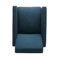 thumbnail image 6 of Navy Blue Fabric Push Back Chair for Elegant Home Décor, 6 of 10