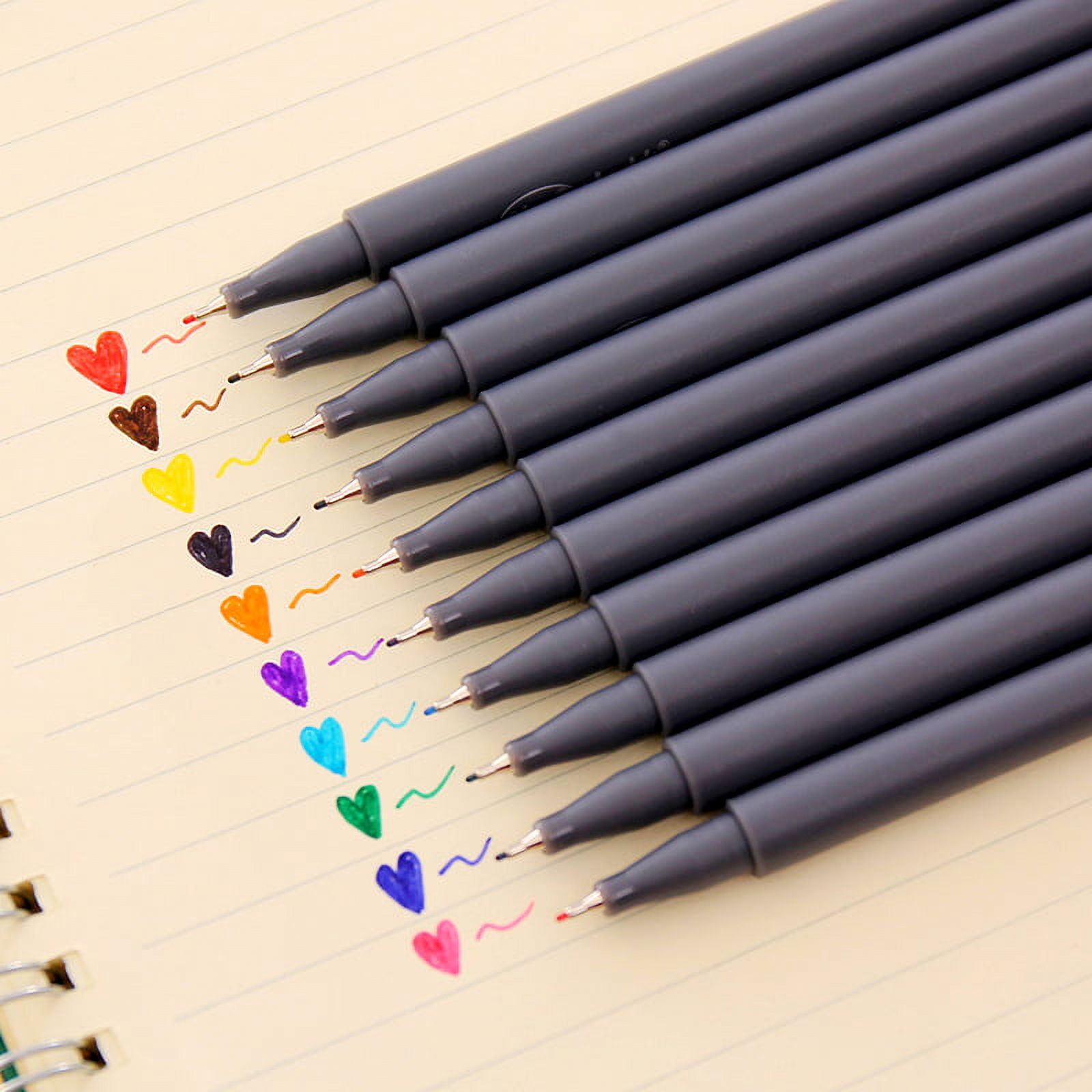 36 Pack Fineliner Color Pens Set- Fine Tip Drawing Pen for Writing Not –  New Genesis Online