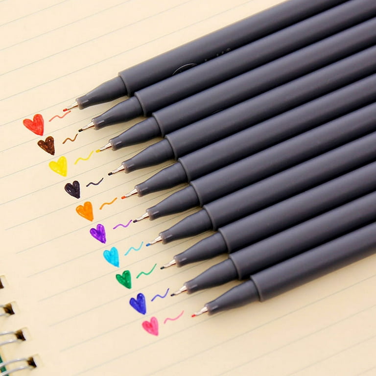 Fine line drawing pen Different Colors (10 pcs/set) – Pencil Box