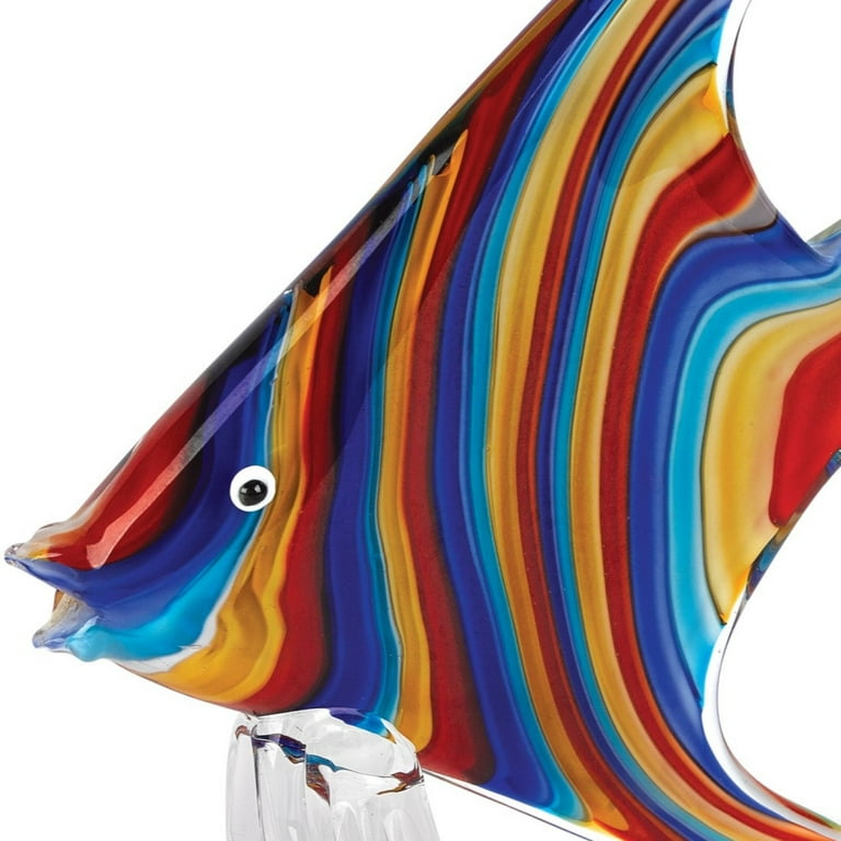 8 Mouth Blown Rainbow Tropical Fish Art Glass 8 Mouth Blown Rainbow Tropical Fish Art Glass