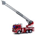 thumbnail image 6 of Toy To Enjoy Fire Engine Truck Toy with Light & Sound Effects – Friction Powered Wheels & Extendable Ladder - Heavy Duty Plastic Vehicle Toy for Kids & Children - Emergency Rescue Vehicle, 6 of 6