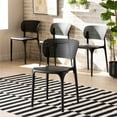 thumbnail image 2 of Baxton Studio Ensemble de Chaises Empilables en Plastique Noir 4 Pcs, 2 of 6