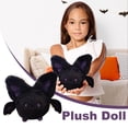 thumbnail image 5 of QLUEWX Halloween Bat Plush Toy, 7.87 Inch Cute Fluffy Stuffed Bat Animal Soft Bat Plushie Doll for Halloween Decor Party Favors Birthday Gifts for Kids Girls Boys Toddlers, Black, 5 of 5