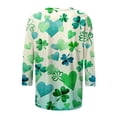 thumbnail image 5 of Joyeuses Pâques Chemises pour Femmes Col Rond Mignon Lapin Graphique Tunique Manches 3/4 Blouse Décontractée de Vacances, 5 of 5
