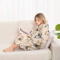 thumbnail image 4 of French Bulldog Dog Blanket Hoodies for Kids 6-13YR Oversize Wearable Blanket Hoodies for Boys Girls Teens, 4 of 7