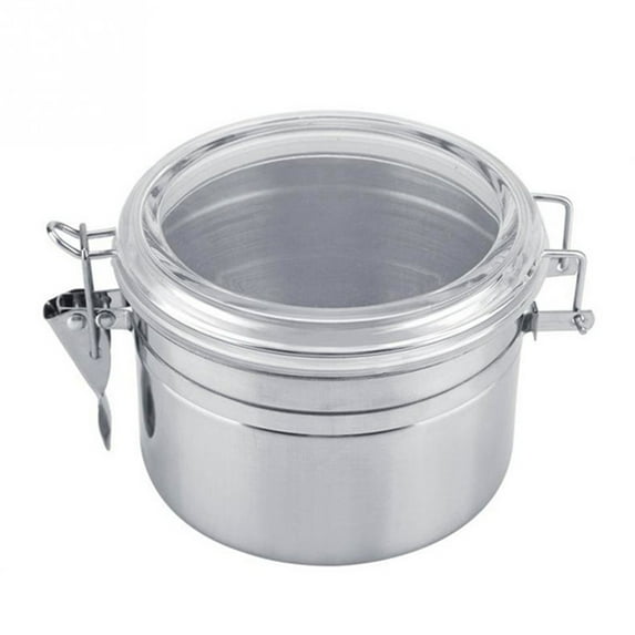 Coffee and Food Storage Canister - Patented Airtight Lid Preserve Food Freshness with Two Way , Stainless Steel Food Container Coffee Flour Sugar Tea Container Holder