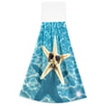 thumbnail image 7 of Haosy 2 Pack Kitchen Wash Cloths with Hanging Loops Absorbent Absorbent Quick Drying Hand Towels, Starfish with Sunglasses, 7 of 7