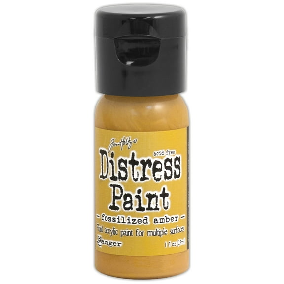 Distress Paint Flip Cap 1oz-Fossilized Amber, Pk 1, Tim Holtz/Ranger