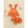 thumbnail image 3 of Newborn Baby Girl Summer Clothes 3 6 9 12 18 months Cute Lace Sleeveless Skirt  Ruffle Shorts Infant Skirt Outfits 2Pcs, 3 of 10
