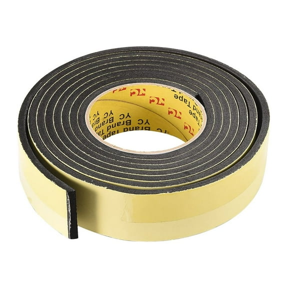 Sponge Tape EVA Single Sided Sealing Foam Tape, 3 Meters Length, 40mm Width, 5mm Thick, Black