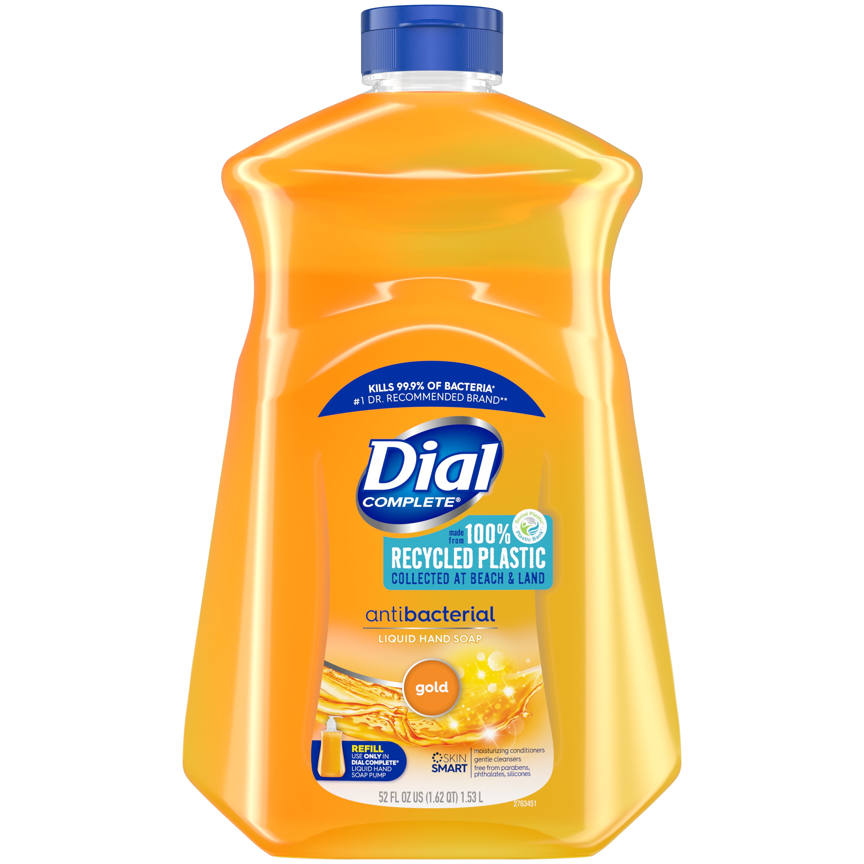 Dial Complete Antibacterial Liquid Hand Soap Refill, Gold, 52 fl oz