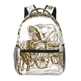 thumbnail image 1 of Balery Western Scenery With Old Wagon Mochila Escolar Impresa, Mochila Ligera para Viajes Casual, Mochila Duradera y Cómoda Multifuncional, Mochila para Laptop-One Size, 1 of 5