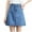 Blue, variant on TZNBGO Fashion Women High Waist A-Line Casual Ladies Solid Button Mini Fit Skirts Glittery Skirt XQ01053 High Waist Skirt Pack Hip Skirt A-Line Short Skirt Denim Skirt Black S6794