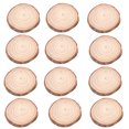 thumbnail image 1 of Set de rodajas de madera Kit de círculos de madera inacabados naturales Fiestas de cumpleaños Adornos de la casa para artesanías DIY Posavasos Grabado Talla JM01645 Eigraketly HA012301-02, 1 of 7