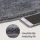 thumbnail image 3 of Corner Shower Mat, Scalloped Round Shower Mat, Quarter Round Microfiber Shower Mat, Gray, 40x100cm, 3 of 4