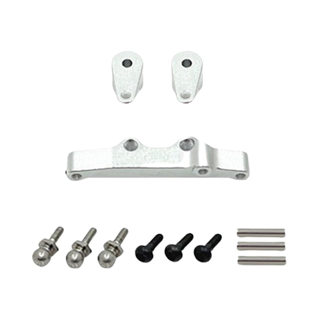 Bunblic RC Steering Components Professional RC Car Parts for Wltoys Crawler Vehicles Silver