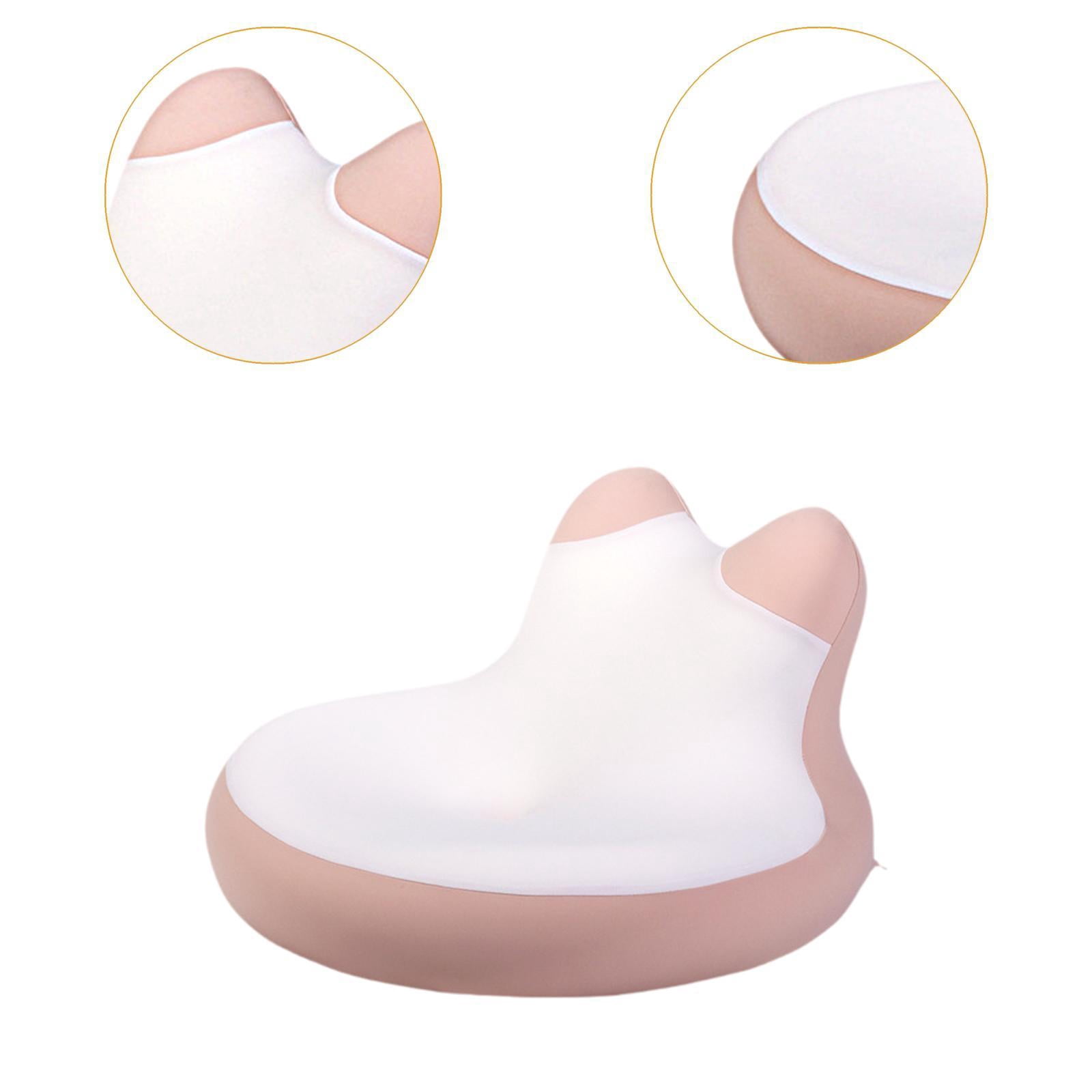 Wswqop Face Down Reading Pillow Bed Wedge Pillow Memory Foam Bedding Lying, Leaning and Pink White