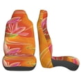 thumbnail image 3 of Sikiie Orange Flower Psychedelic Car Seat Protector 2 Pack Car Seat Cushion Mat, Car Seat Covers for SUV, Truck, Van, 3 of 7