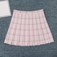 thumbnail image 2 of Plaid Skirt Women Spring Fall Casual Pleated Skirt A Line Mini Tartan Skirt Party Dance Relaxed Fit Pink M, 2 of 8