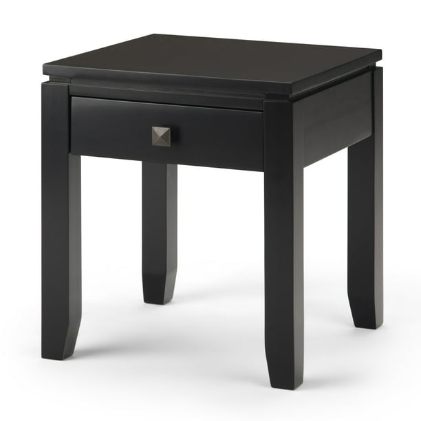 Brooklyn + Max City Solid Wood 18 inch Wide Square Contemporary End