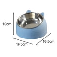 thumbnail image 3 of Pet Feeder Container Non Slip Pet Supplies Stainless Steel Inclined Food Feeder Blue, 3 of 8